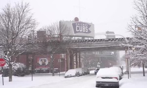 2020 Corvette Struggles in Snow Around Wringley Field