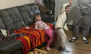 Toddler Twirls to the Floor