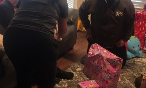 Surprising Grandparents with Newborn Baby