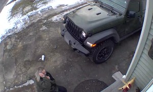 Woman Falls After Slipping on Amazon Package