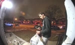 Officer Helps Make Food Delivery Happen