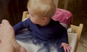 Baby Surprised by Sound of Flatulence