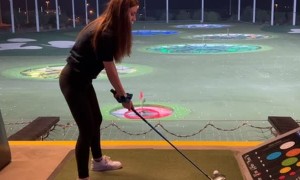 Girlfriend's Golf Swing Goes Wrong