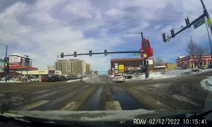 Red Light Runner 'Slides' Through Intersection