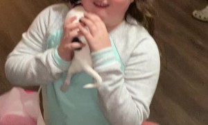 Sisters' Adorable Puppy Surprise