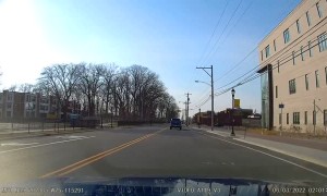 Motorcyclist Catches Flying Plastic Bag