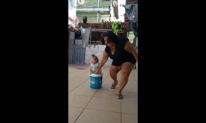 Bucket Ride Ends with a Faceplant