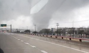 Round Rock Texas Tornado Viewed From Interstate