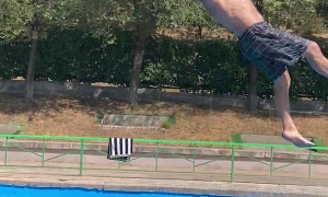 Ziplining into Pool Fail