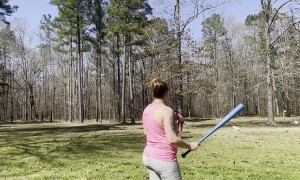 Mom Gets Hit During Family Ball Game