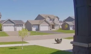 Toy Jeep Flips Down Driveway