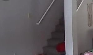 Toddler Loses Balance and Falls Down Stairs