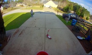 Kiddo Having a Bad Day and Mom Drives Over Scooter
