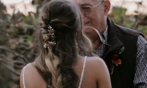 Grandpa breaks down after seeing granddaughter in wedding dress
