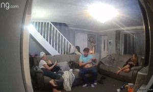 Playful Pup Bites Man's Nipple