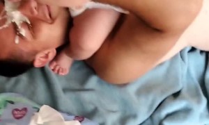 Baby Pukes on Dad's Face