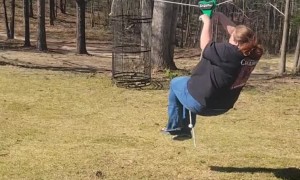 Zip Liner Falls Off, Backflips, and Faceplants Hard