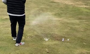 Exploding Golf Ball Has Dad Rollin
