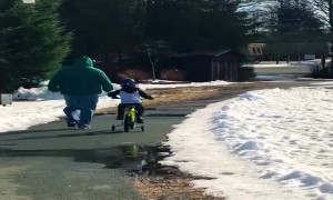 Father and Son in Race Crash into Each Other