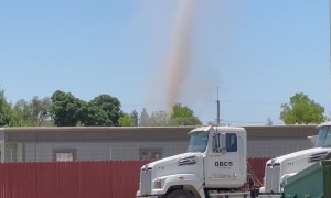 Large Dust Devil Spotted Outside Shop