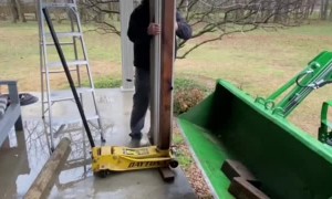 Stuck Bird Saved From Inside Porch Pillar