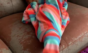 Burrowing Pup Gets Stuck in Pajamas