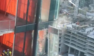 High Winds Cause Crash on Construction Site