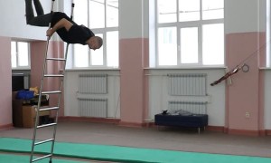 Dude Lands Trick with Ladder