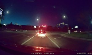 Silver Jeep Runs Red Light and T-Bones Maroon Sedan