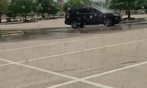 Cars Line Up For Free Car Wash
