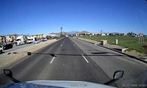 Car Crashes Into Turning Semi