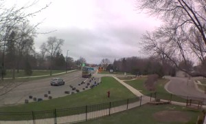 Milk Crates Fall From  Truck