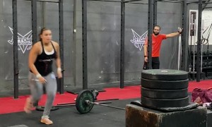 Crossfit High Jump Ends in Tumble