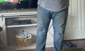 Husband Hilariously Attempts the Broom Challenge