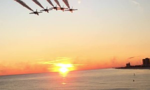 Blue Angels Beach Run at Sunset