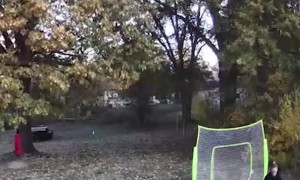 Brother Gets Hit With Softball