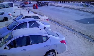 Careless Pedestrian Miraculously Survives Car Accident