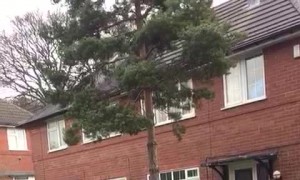 Flames Spout From Under Street