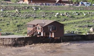 House Falls into Yellowstone River
