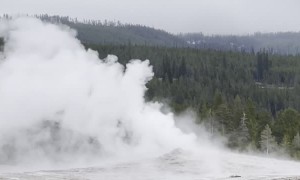 Old Faithful Erupting Multiple Times