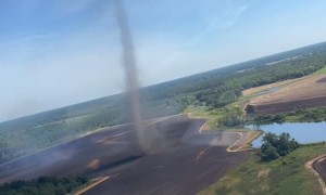 Massive Dust Devil Spotted from Plane