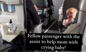 How to calm the baby on a flight!