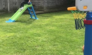 Kid's Incredible Basketball Trick Shot