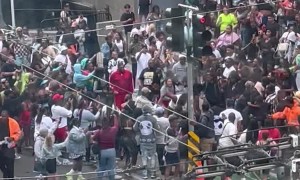 Man Twerks at Pride While a Fight Breaks Out Nearby