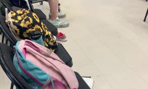 Scissor Artist Karl Johnson Cuts a Strangers Silhouette During Rehearsal