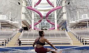 Slick Slackline Tricks Over Swimming Pool