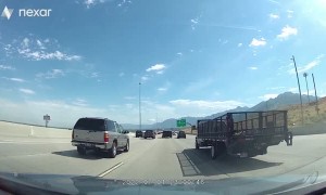 Truck Tire Pops off at an Unfortunate Time