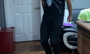 Guy Successfully Jumps into Shoes