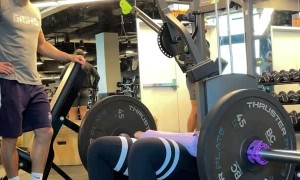 Guy Impressed By Woman's Strength at the Gym