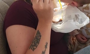 Toddler Steals Food From Mother's Mouth